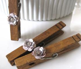 6 Magnet Rustic Clothespins & Box Set